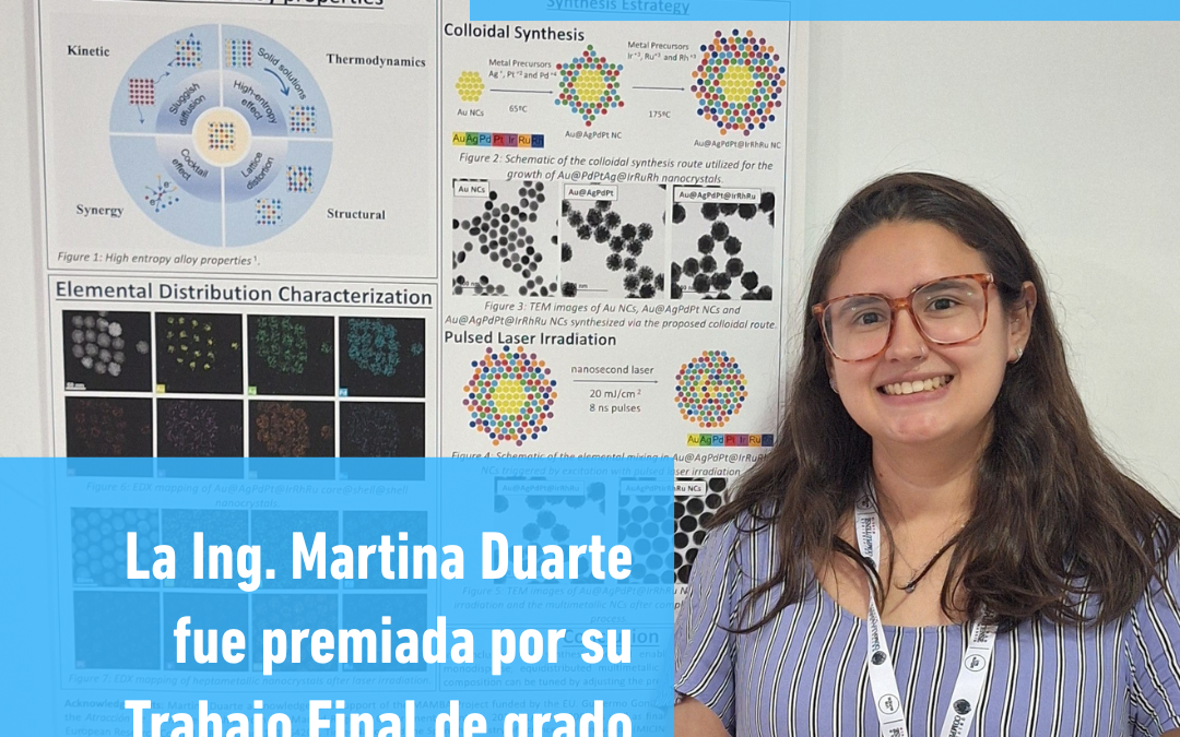 Egresada de Ingeniería en Materiales recibe premio internacional por su trabajo final