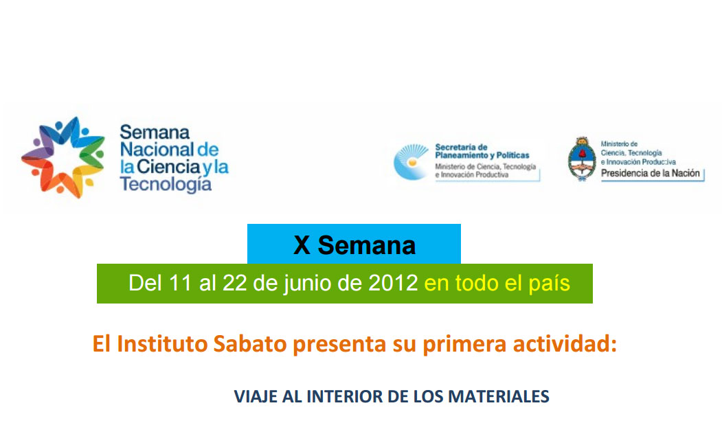 Participamos de la X Semana Nacional de la Ciencia y la Tecnología con 4 propuestas diferentes