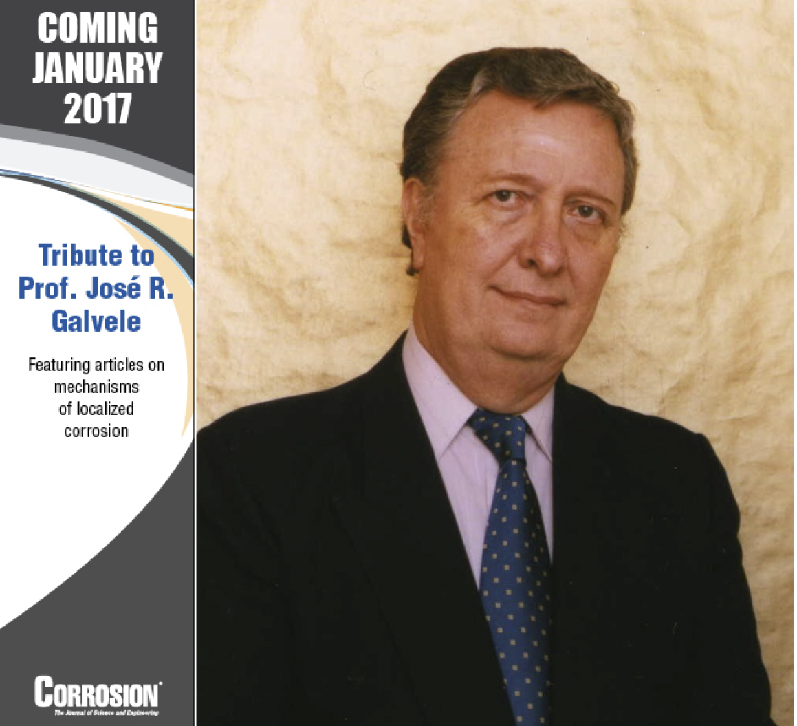 Número especial de la revista CORROSION en honor al Prof. Dr. José Rodolfo Galvele